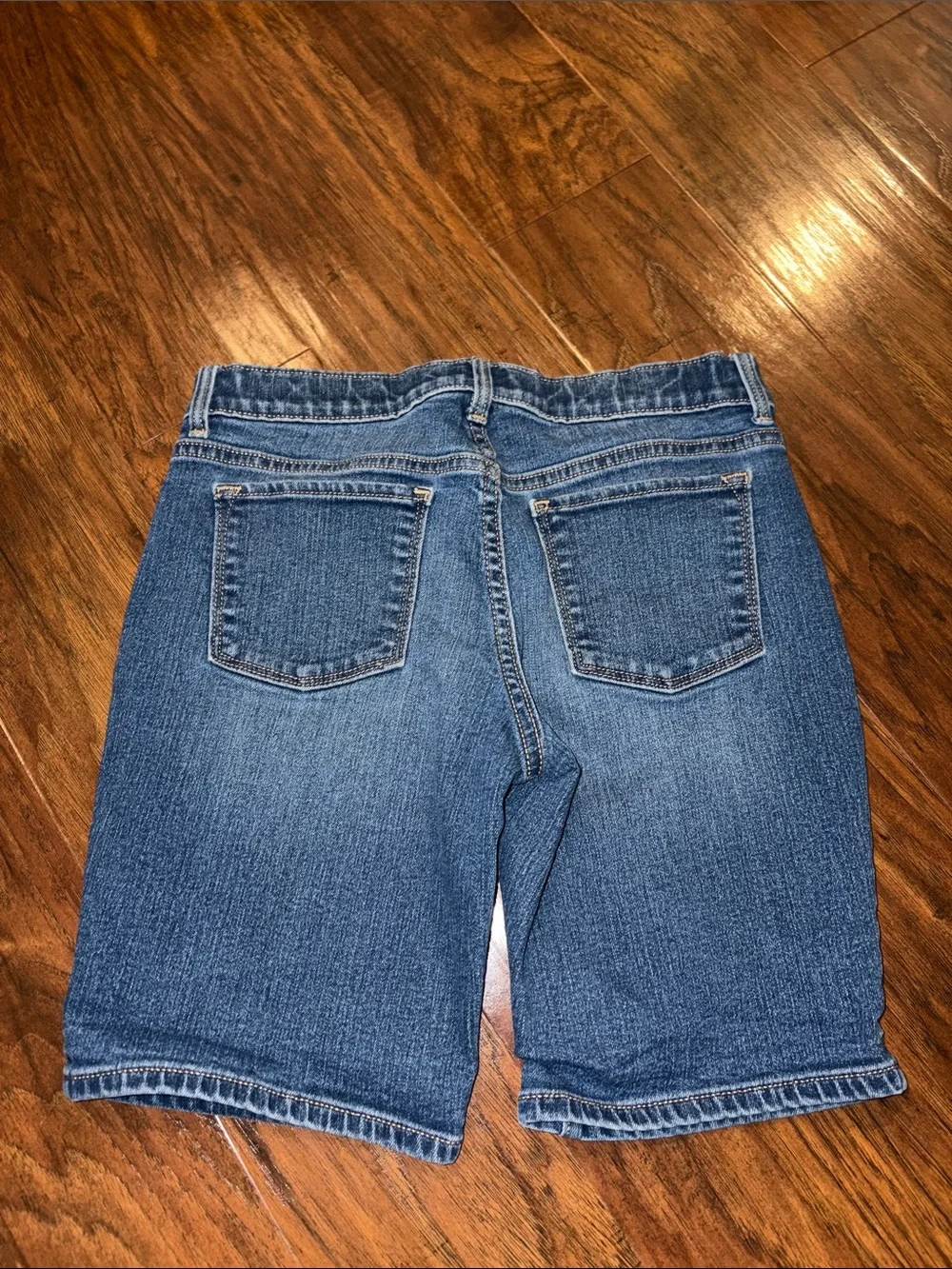 Old Navy Blue Bermuda Denim Kids Shorts Size 12